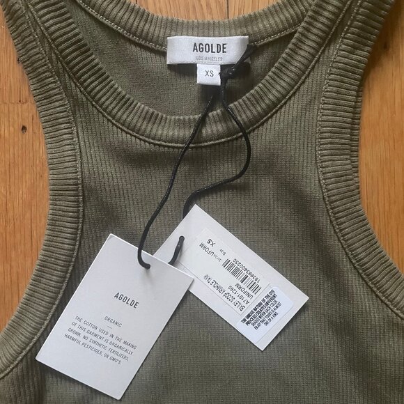 AGOLDE Bailey ribbed tank top, uniform, XS, NWT - Picture 7 of 11